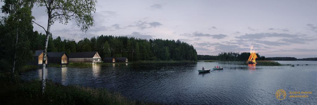 Ulkonäkymä rannasta.