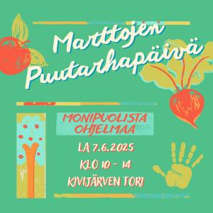 puutarhapäivä 7 kesäkuuta torilla