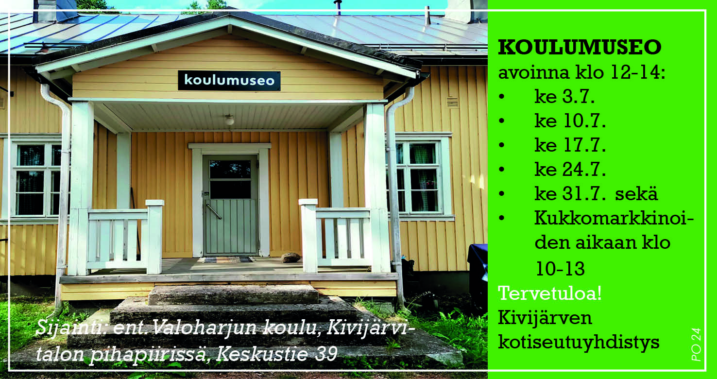 Koulumuseo avoinna heinäkuussa keskiviikkoisin 12-14